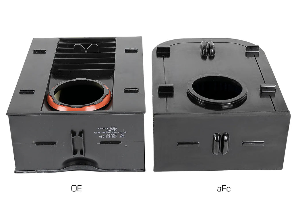 Oiled 5-layer cotton gauze media on the aFe Power 10-10144-MA Pro 5R air filter, Porsche Macan 95B