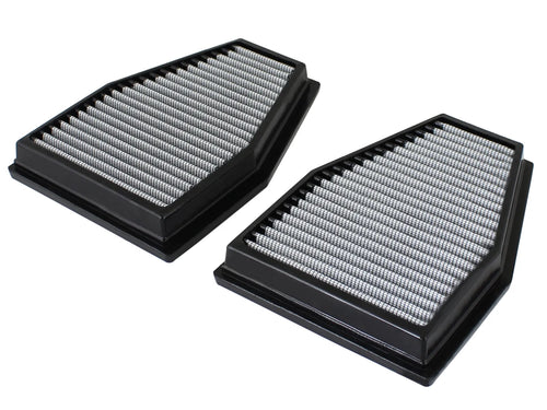 Dry 3-layer synthetic media on the aFe Power 31-10242 Pro DRY S air filter, Porsche 991 Carrera