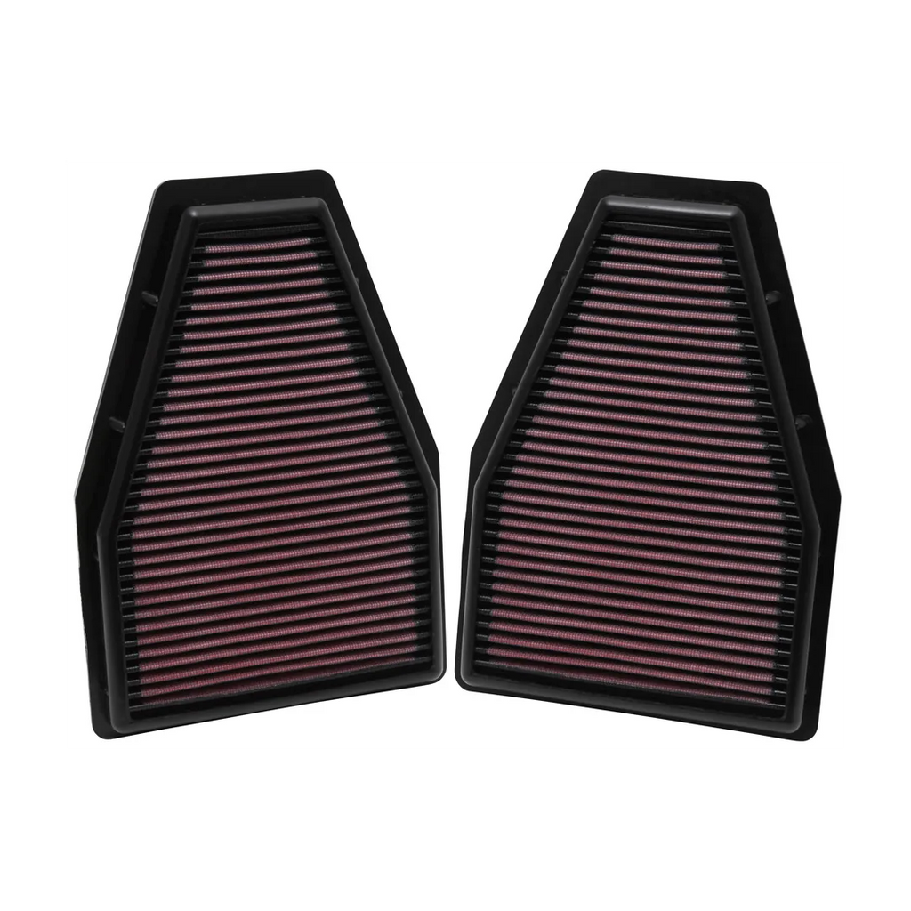 K&N 33-2484 High-Flow washable air filters for 2012-2014 Porsche 911 (991), two per box
