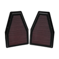 K&N 33-2484 High-Flow washable air filters for 2012-2014 Porsche 911 (991), two per box