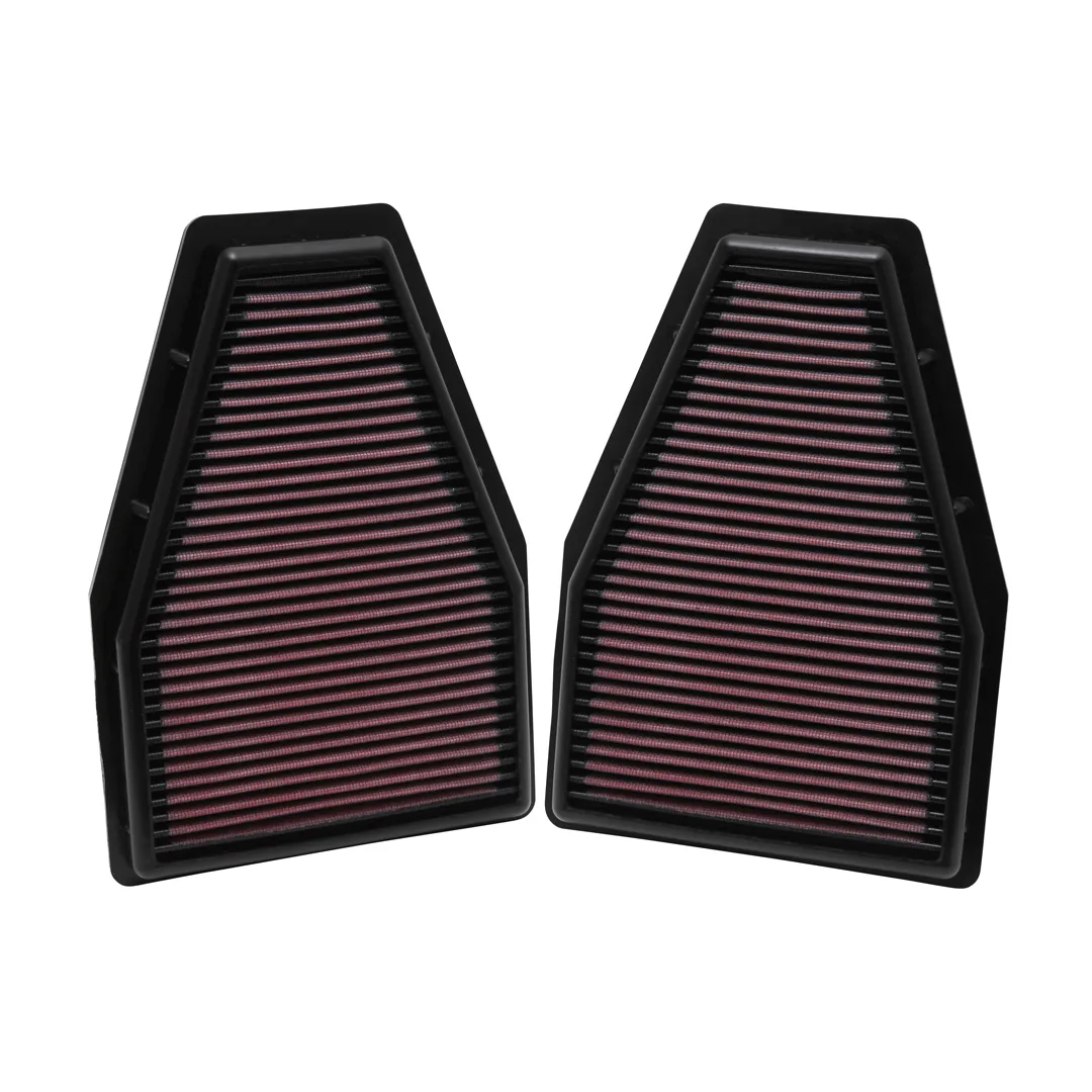 K&N 33-2484 High-Flow washable air filters for 2012-2014 Porsche 911 (991), two per box