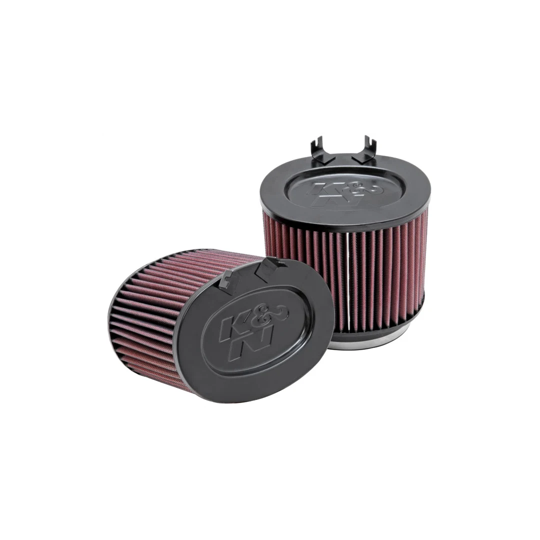 K&N E-1999 High-Flow washable round air filters for 2009-2012 Porsche 911 (997.2), two per box