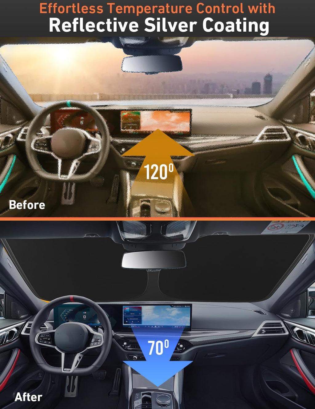 How to fold and store the Porsche Macan windshield sunshade