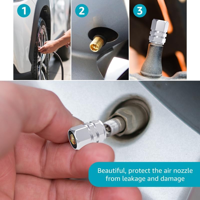 Easy install steps for Porsche valve stem caps – tool-free screw on