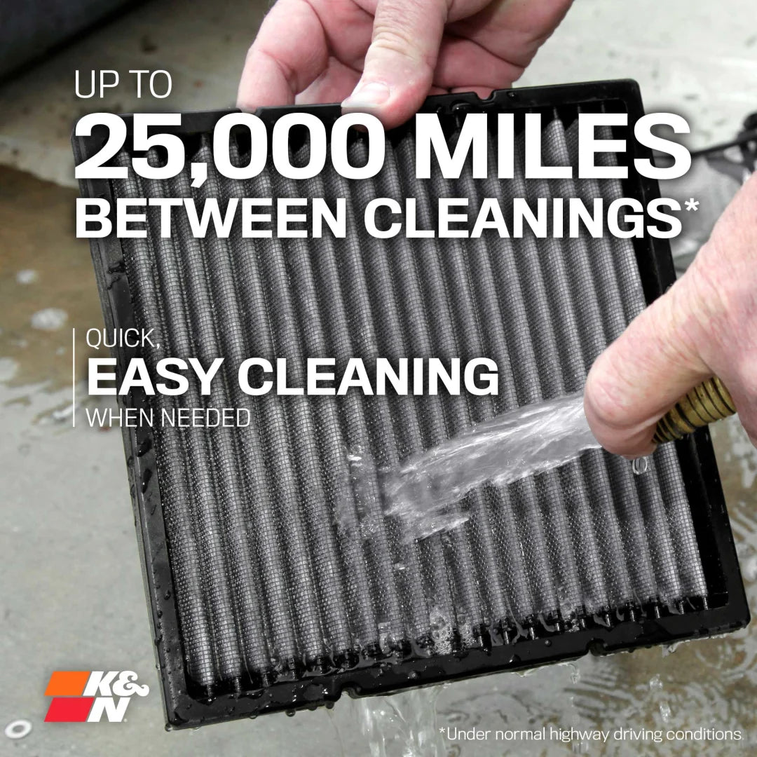 K&N VF3009 cabin air filter backed by a no-hassle lifetime limited warranty